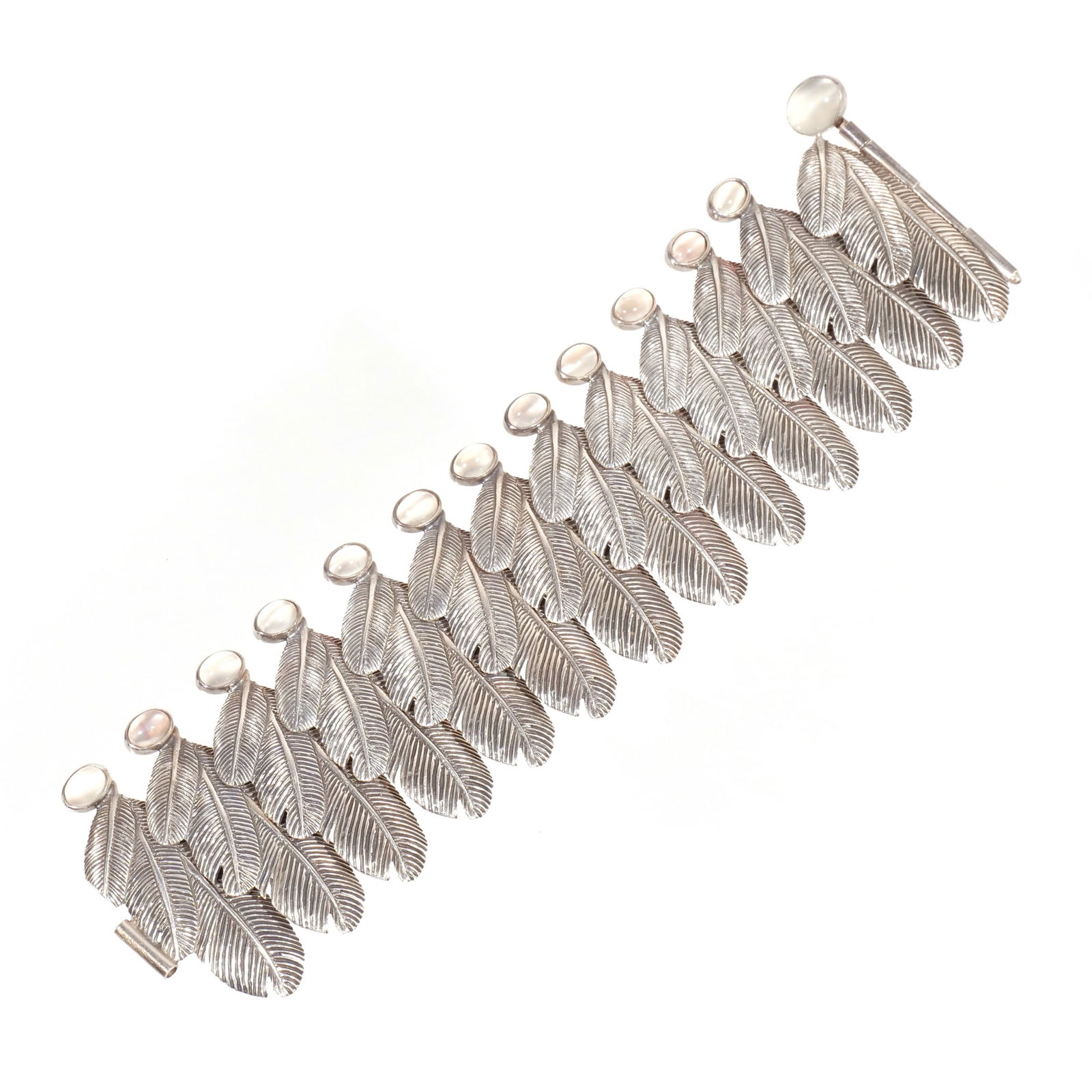 G. PHIL POIRIER SILVER & MOONSTONE BRACELET (1 of 7)