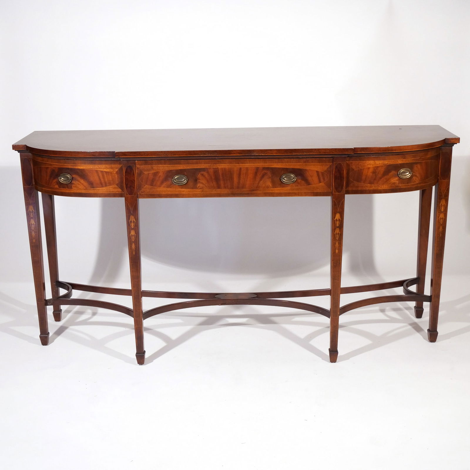 20th C. SHERATON INLAID MAHOGANY SERVING TABLE (1 of 11)