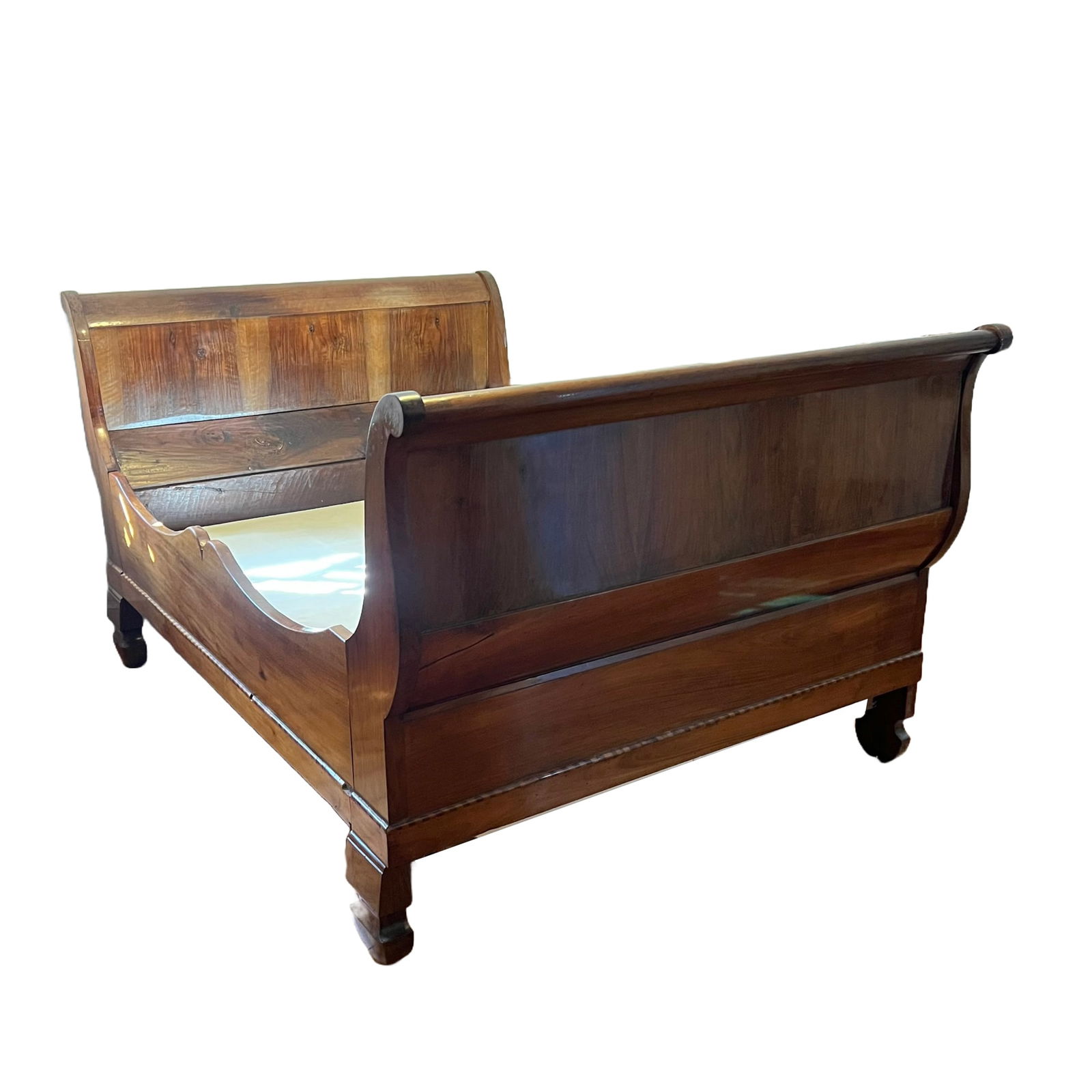 EMPIRE WALNUT SLEIGH BEDSTEAD (1 of 11)