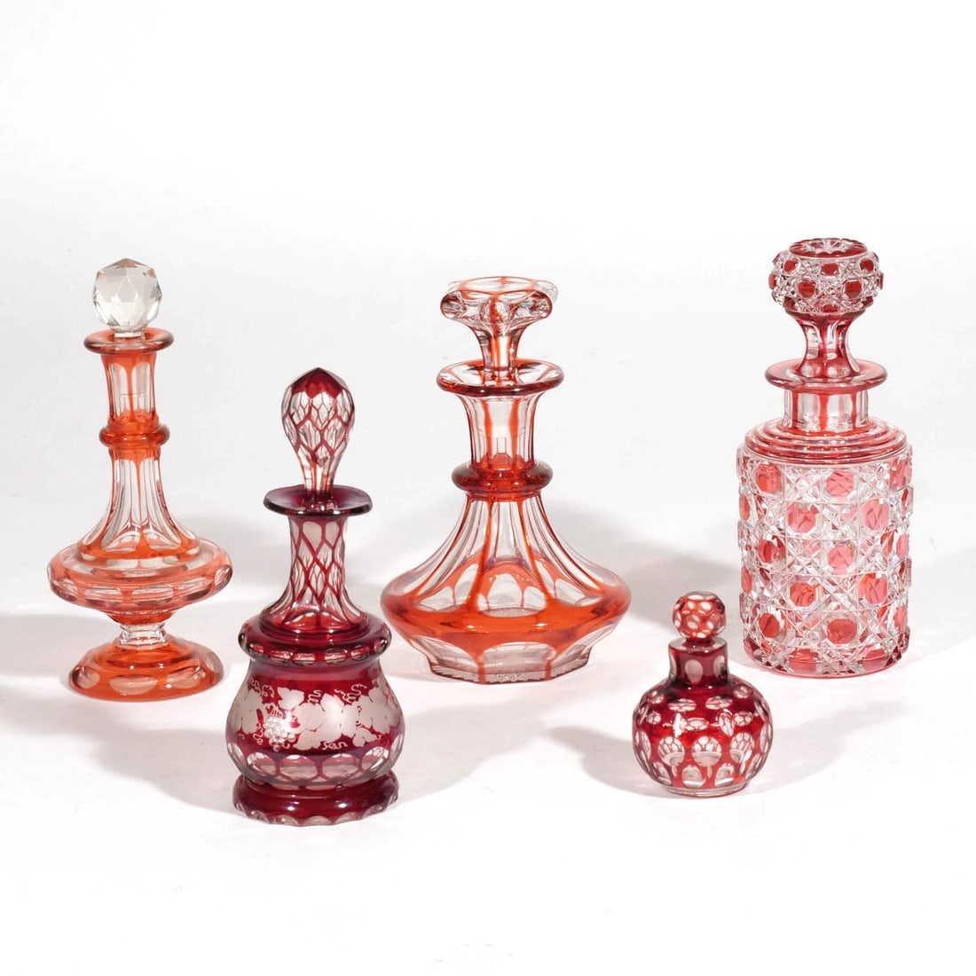 (5pc) STOURBRIDGE & CRANBERRY PERFUME BOTTLES (1 of 12)