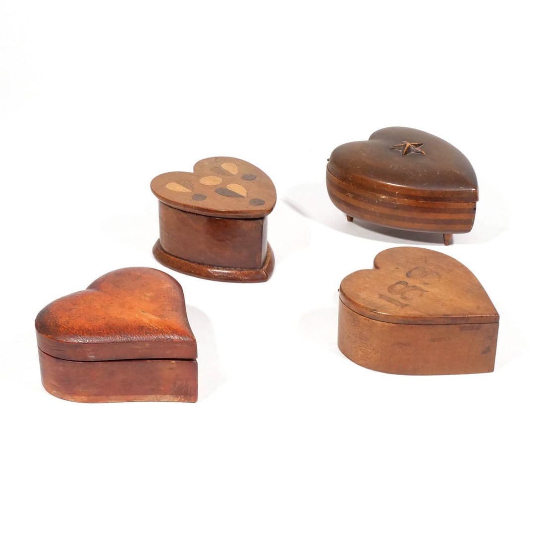 (4pc) HEART-SHAPED WOODEN BOXES (1 of 10)