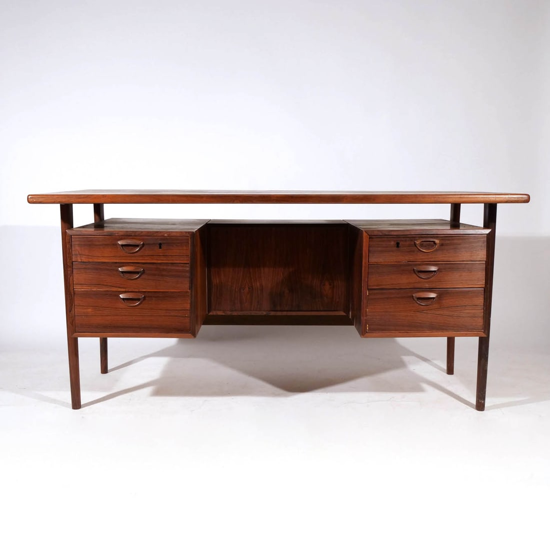 DANISH MODERN ROSEWOOD FLOATING TOP DESK (1 of 15)
