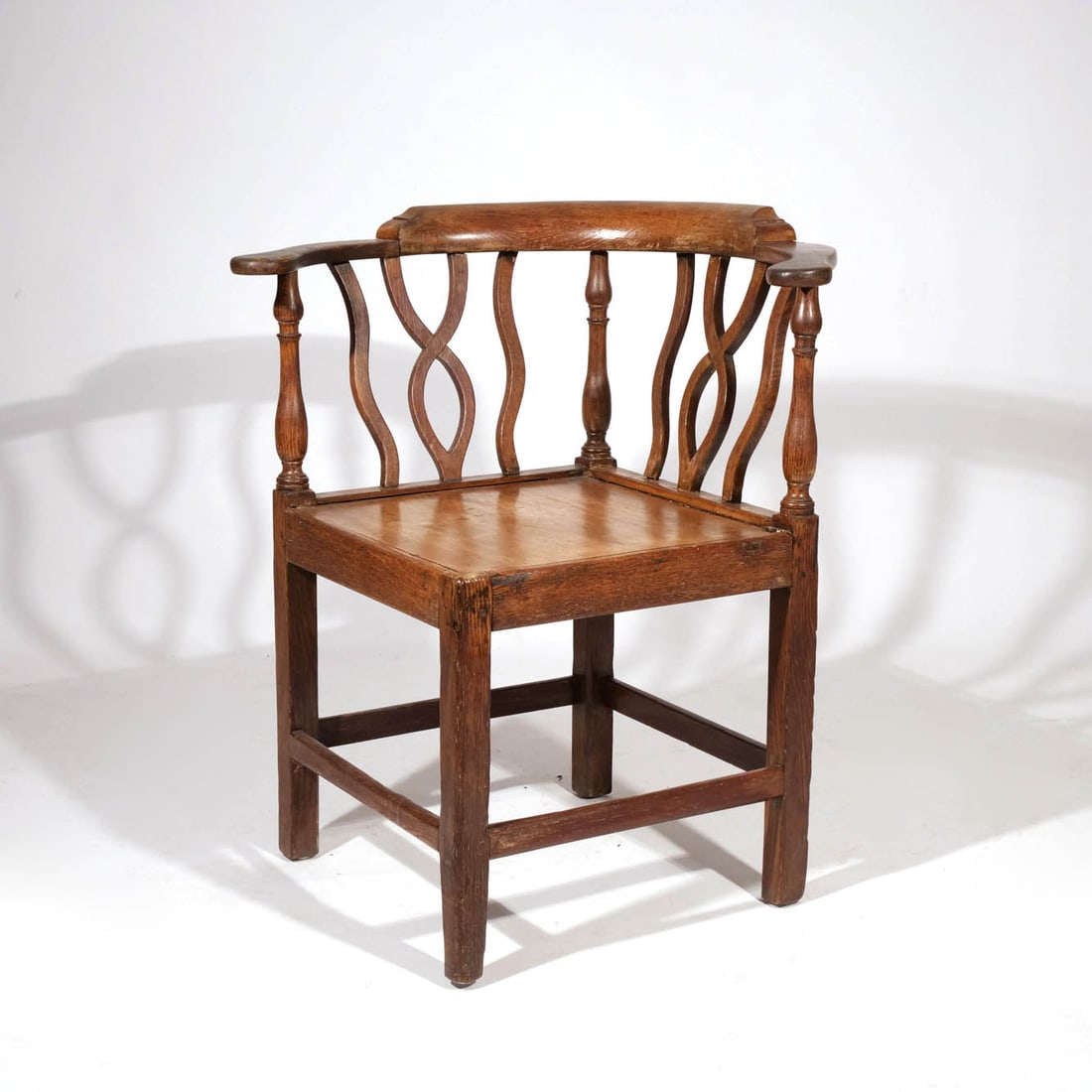 GEORGIAN OAK DESK/ CORNER CHAIR (1 of 10)