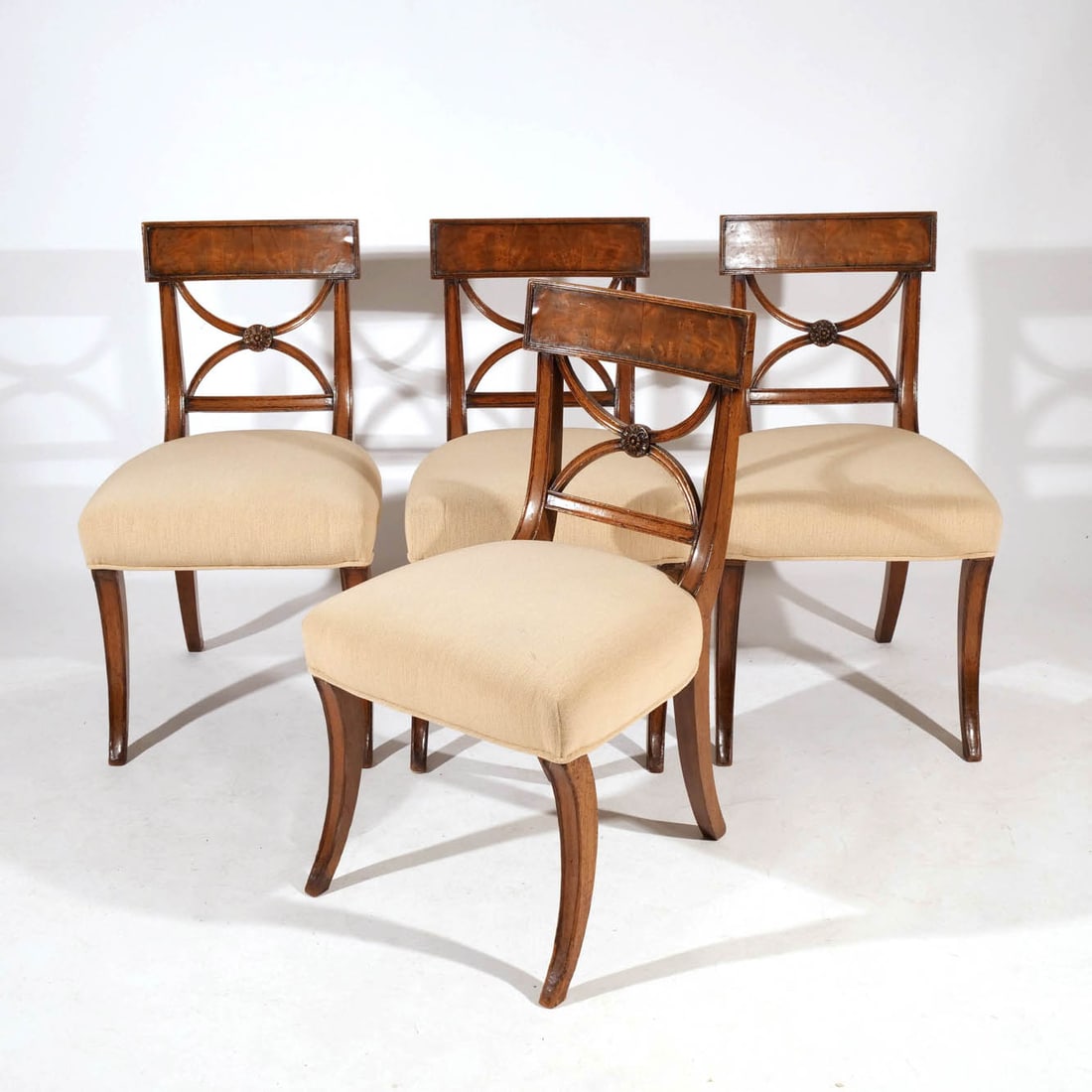 (4pc) FINE CLASSICAL MAHOGANY SIDE CHAIRS (1 of 9)