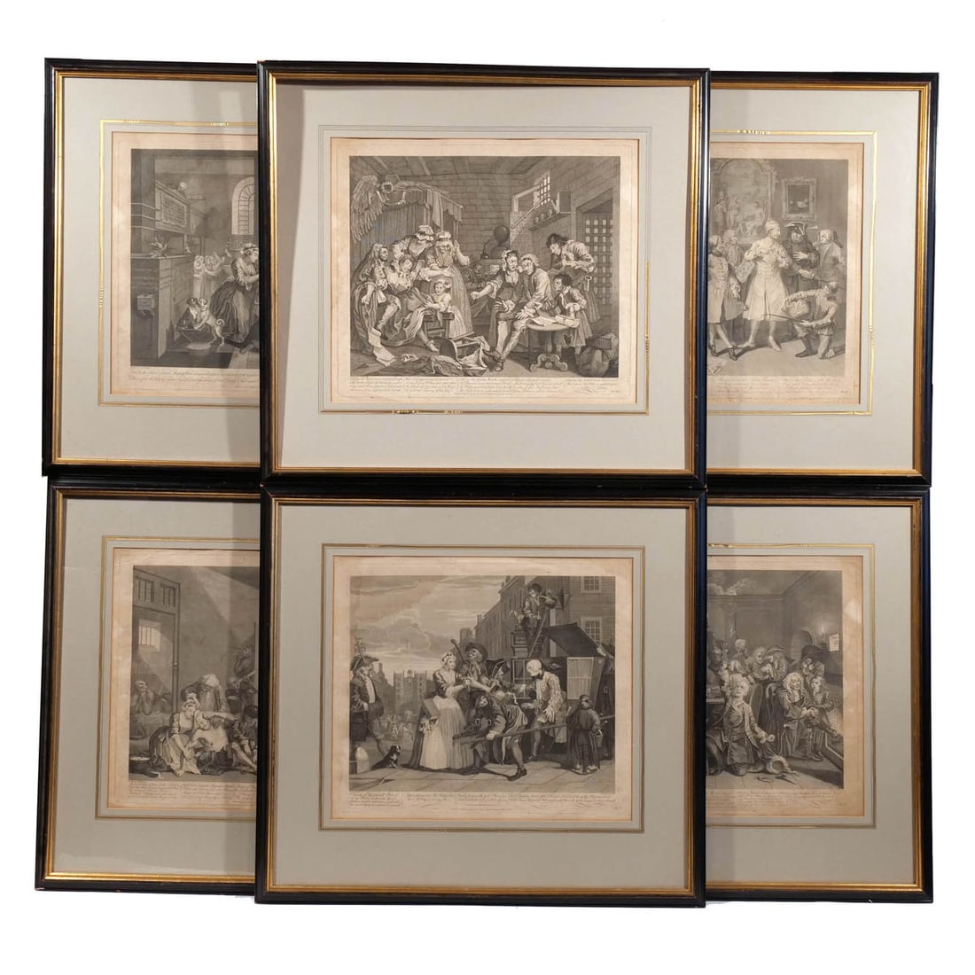 (6pc) ANTIQUE ENGRAVINGS OF FIGURAL SCENES (1 of 9)