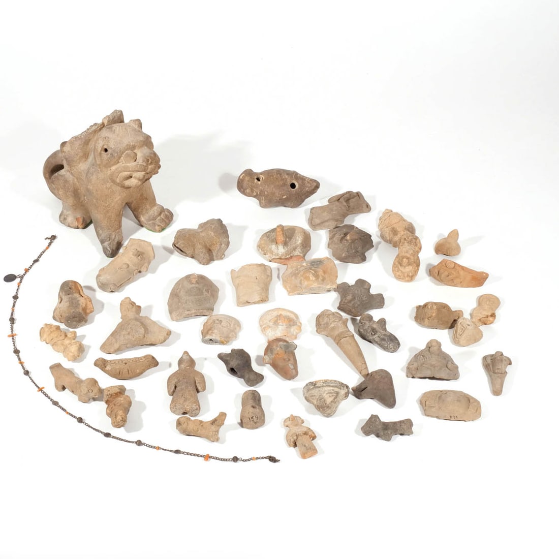 (40pc) PRE-COLUMBIAN POTTERY & STONE FRAGMENTS (1 of 10)