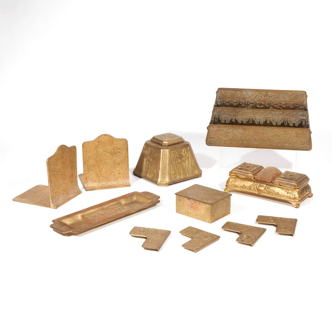 (12pc) TIFFANY STUDIOS & OTHER DESK ITEMS (1 of 20)