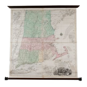 1776 WALL MAP of NEW ENGLAND | Lotter