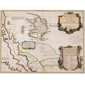 1668 MAP of AMERICA'S WEST COAST | Coronelli