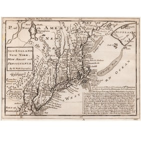 C. 1729 MAP of NEW ENGLAND | Moll