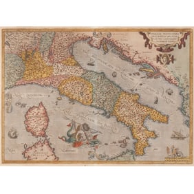 1584 MAP of ITALY | Ortelius