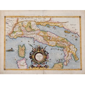 C. 1585 MAP of ITALY, CORSICA, SARDINIA