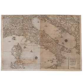 IMPORTANT 1561 MAP of ITALY | Gastaldi
