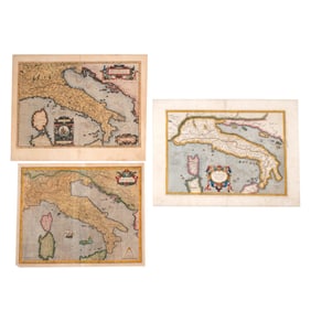 (3pc) EARLY COLORED MAPS of ITALY