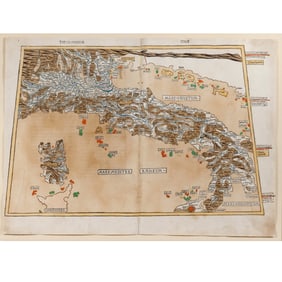 IMPORTANT ULM PTOLEMY MAP of ITALY, c. 1486