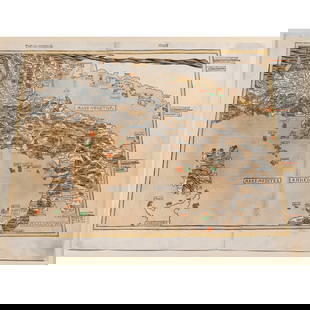 IMPORTANT ULM PTOLEMY MAP of ITALY, c. 1486: Germanus, Donnus Nicolaus [Nicolo]. Tabula Moderna Italie. Ulm: Johann Reger, 1486. Woodblock with original hand-coloring. From the famed Ulm Ptolemy Geographia first published in 1482 by Lienhart Hol