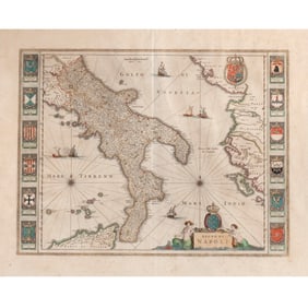 C. 1640-1650 MAP of SOUTHERN ITALY | Blaeu