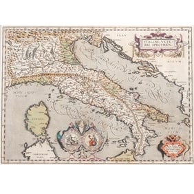 C. 1601 MAP of ANCIENT ITALY | Ortelius