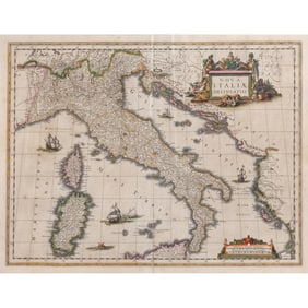 C. 1635 MAP of ITALY | Blaeu, Willem