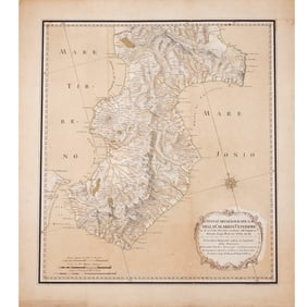 RARE MAP of the 1784 CALABRIAN EARTHQUAKE