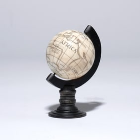 ANTIQUE MINIATURE GLOBE on STAND