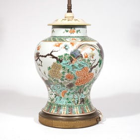 CHINESE FAMILLE VERTE PORCELAIN GENERAL'S JAR