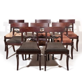 (8pc) FEDERAL PHILADELPHIA MAHOGANY SIDECHAIRS