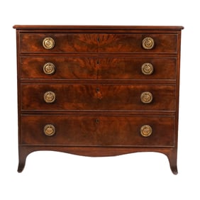 GEORGE III MAHOGANY DRESSING CHEST OF SMALL SIZE