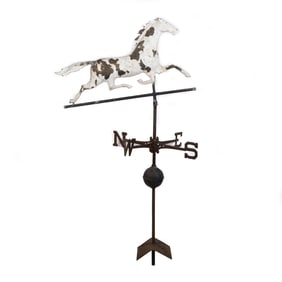 ANTIQUE COPPER & ZINC RUNNING HORSE WEATHERVANE