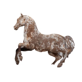 ANTIQUE FULL-BODIED IRON HORSE TRADE SIGN
