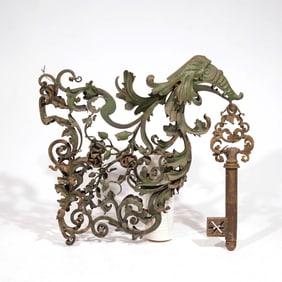 FRENCH PATINATED METAL LOCKSMITH'S TRADE SIGN