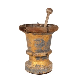 LARGE ANTIQUE MORTAR & PESTLE TRADE SIGN