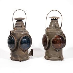 (2pc) DRESSEL 4-WAY RAILROAD LANTERNS