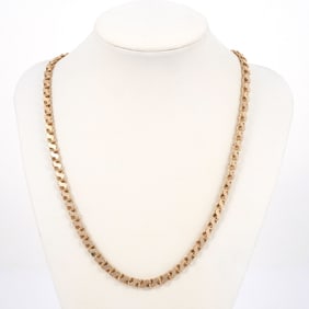 14K GOLD CURB LINK NECKLACE