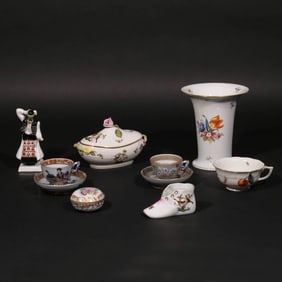 (10pc) MISC. HEREND PORCELAIN