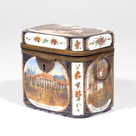 FINE BOHEMIAN OVERLAY GLASS BOX