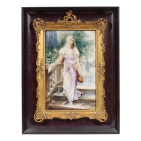 GERMAN PORCELAIN PLAQUE after P. WAGNER