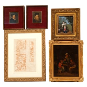 (5pc) FRAMED CLASSICAL ARTWORKS
