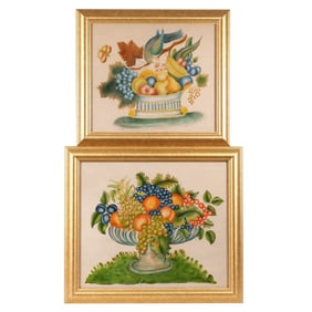 (2pc) AMERICAN THEOREM STILL LIFES, 20th century