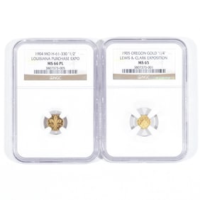 (2pc) AMERICAN COMMEMORATIVE GOLD COINS