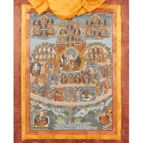 TIBETAN 'REFUGE FIELD' THANGKA