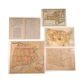 (5pc) LARGE MAPS of VARIOUS STATES