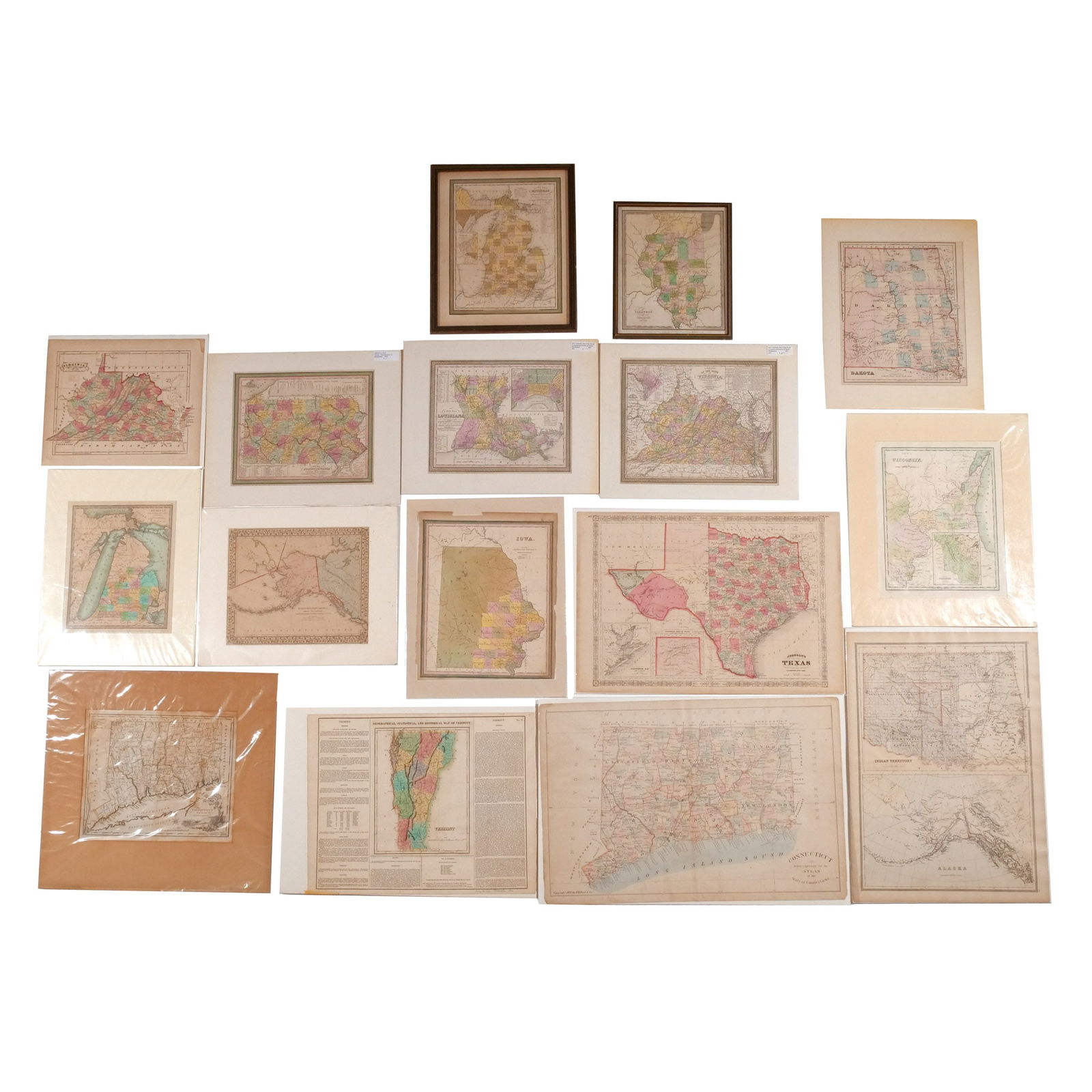 (16pc) MAPS OF VARIOUS STATES (1 of 17)