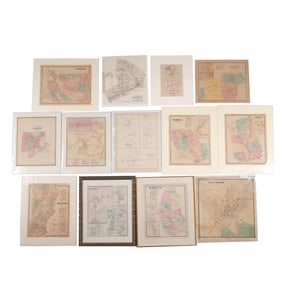 (13pc) MAPS of FAIRFIELD & WESTCHESTER COUNTIES