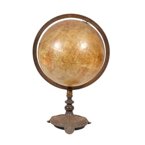 HERMANN SCHEDLER'S TABLE TOP TERRESTRIAL GLOBE