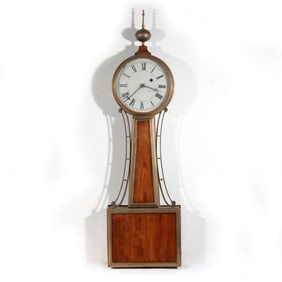 FEDERAL SIMON WILLARD-TYPE MAHOGANY BANJO CLOCK
