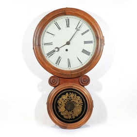 E. INGRAHAM & CO. 'IONIC' WALL CLOCK