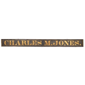 CHARLES M. JONES TRADE SIGN