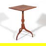 FEDERAL INLAID CHERRY TILT TOP CANDLE STAND
