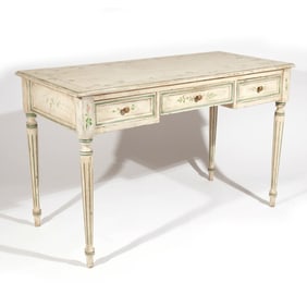 ENGLISH PAINTED COTTAGE DRESSING TABLE, 19th C.